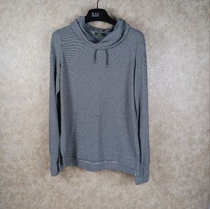 BASS Cowl Neck Pullover Top Size Medium Striped